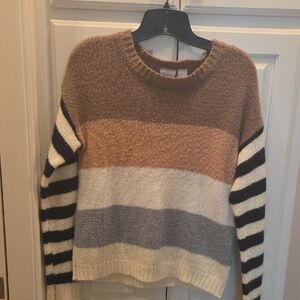 Daytrip Multicolor Striped Crew Neck Sweater